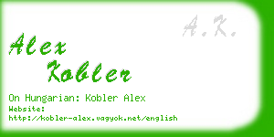 alex kobler business card